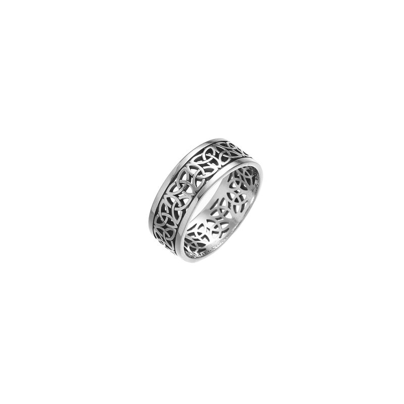 Trinity Knot Wide Celtic Band Ring